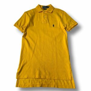 《オススメ◎》POLO RALPH LAUREN ポロラルフローレン★ワンポイントデザイン*ポロシャツ*イエロー*サイズXS(MS3018)◆S60