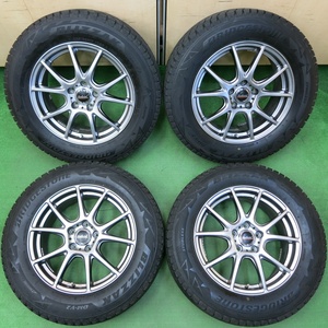 *送料無料* バリ溝！キレイ！9分★スタッドレス 225/65R17 ブリヂストン ブリザック DM-V2 Finalmind A-TECH PCD114.3/5H★4050304イス