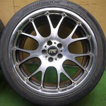 *送料無料* バリ溝 22年 9分★RAYS SEBRING ITC-SD 215/45R18 ハンコック V12 evo2 メダリオン CST MD-A1 レイズ PCD100/5H★4050104Hノ_画像3