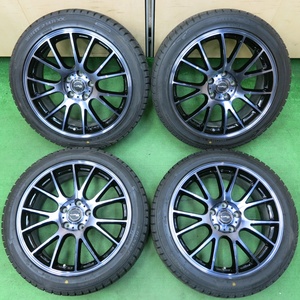 *送料無料* バリ溝！キレイ！9.5分★スタッドレス 225/45R18 ダンロップ ウインターマックス WM02 Lofida XM14 PCD114.3/5H★4050806イス