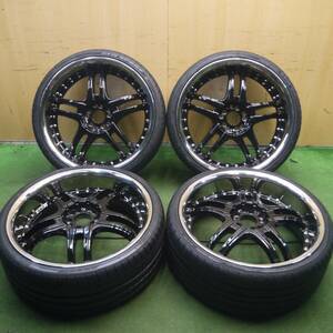 *送料無料* バリ溝！22年！ほぼ10分★ドンコルレオーネ DW398 245/30R22 ATR SPORT ファルケン FK453 PCD114.3/5H★4030504Hノ