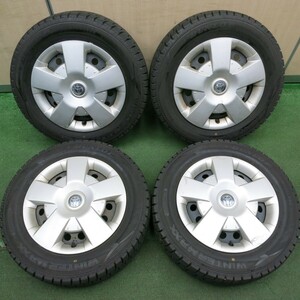 *送料無料* バリ溝！22年！9.5分★トヨタ イスト 純正 スチール 185/65R15 スタッドレス ダンロップ WM02 PCD100/4H★4052502HAス