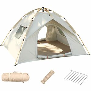 テント ワンタッチテント 3~4人用 二重層 設営簡単 軽量 テント 
