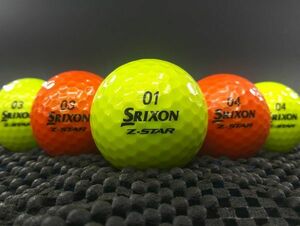 [E0A-06C] SRIXON Z-STAR DIVIDE 2021年モデル カラー混合 25球 スリクソン ゼットスター ツートンカラー ロストボール