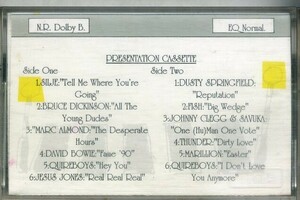 F00022851/カセット/デビッド・ボウイー / マリリオン / クワイアー・ボーイズ / セリア etc「Presentation Cassette 09/05/90 (1990年・
