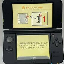 程度良好☆ 任天堂 Newニンテンドー3DS LL ライム ブラック 本体 new NINTENDO 3DS LL 動作確認済 lime black 新品充電器付_画像6