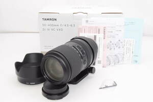 * as good as new * TAMRON Tamron 50-400mm F4.5-6.3 Di Ⅲ VC VXD Sony for (E mount ) tripod seat attaching 
