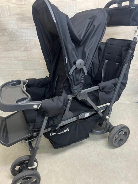 【訳あり】 ベビーカー　2人乗り　双子　joovy ultralight graphite