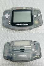 I♪ 通電品 Nintendo 任天堂 GAME BOYADVANCE ゲームボーイアドバンス GBA クリアカラー AGB-001 ワイヤレスアダプタ付き_画像2