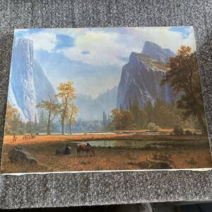ビエルスター　ヨセミテの谷　トップアート　絵画　油彩画風　立体　風景画 模写 風景 