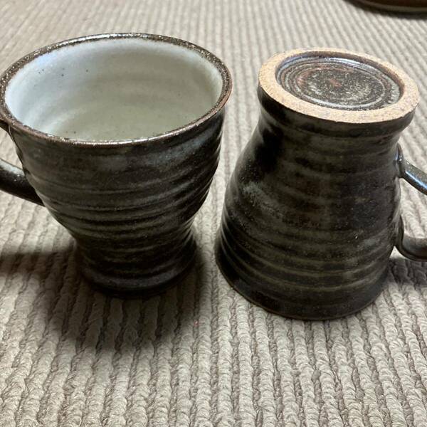 美濃焼　マグカップ　2客　コーヒー　食器　陶器　茶色