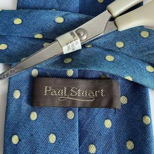 Paul Stuart( ポールスチュアート) 青黄色ドットネクタイ