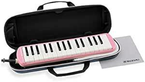 SUZUKI スズキ 鍵盤ハーモニカ メロディオン アルト 32鍵 ピンク FA-32P 軽量本体 通学に優しいセミハードケー