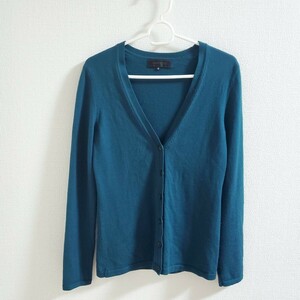 UNTITLED Untitled wool long sleeve cardigan turquoise blue 