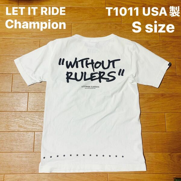 【古着】レットイットライド チャンピオン T1011 USA製 Tシャツ S