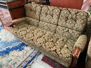  antique / gold . mountain /3 seater . sofa / triple sofa / interior / Vintage 