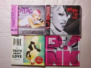 『Pink アルバム4枚セット』(帯付有,Missunderztood～Remix Plus,Try This,Truth About Love,Greatest Hits...So Far!!!,Pops,Rock)
