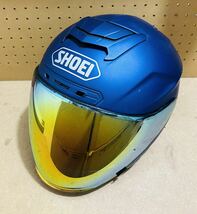 SHOEI ショーエイ　ジェットヘルメット　J-FORCE IV　J-FORCE4　サイズL　マットブルーメタリック　ミラーシールド　ピンロックシート付き_画像1