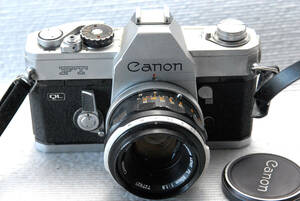 Canon キャノン 昔の高級一眼レフカメラ FTボディ + 純正50mm単焦点レンズ付 希少品 