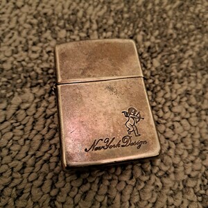 希少　1996年製　New York design Zippo ジッポ　ライター　キューピッド　ハーレー　ヴィンテージ