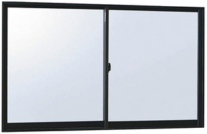 アルミサッシ YKK フレミング 半外付 引違い窓 W640×H570 （06005）単板