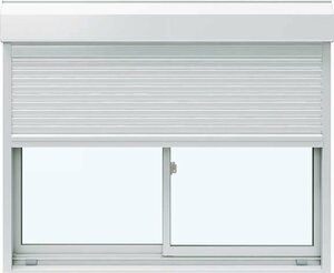 アルミサッシ YKK フレミング シャッター付 引違い窓 W1690×H970 （16509） 複層