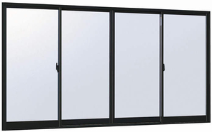 アルミサッシ YKK フレミング 半外付 引違い窓 W2550×H970 （25109-4）複層