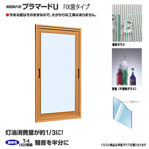 YKK 内窓 FIX プラマードU W200～500×H1201～1400 までのオーダー価格 単板