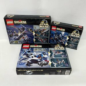 1円～/LEGO/レゴ/STAR WARS/スター・ウォーズ/7140/7151/7130/箱・付属品付/3点/まとめ/おもちゃ/ジャンク/W110