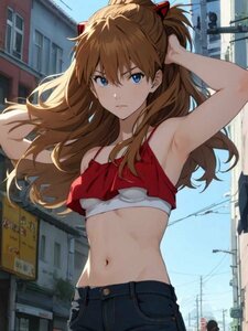 A266　新世紀エヴァンゲリオン 惣流・アスカ・ラングレー 同人 ポスター A4 光沢紙 美少女 アニメ イラストアート