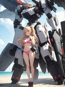 o115 AI美女 ポスター A4 光沢紙 美少女 アニメ イラストアート　オリジナル