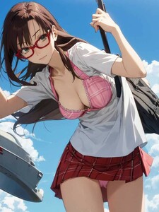 m165★全て一点物★新世紀エヴァンゲリオン 真希波マリ mari 同人 ポスター A4 光沢紙 美少女 アニメ イラストアート