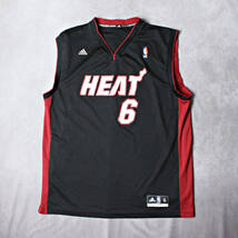 アディダス NBA バスケットボール レブロン ジェームス マイアミヒート ユニフォーム ゲームシャツ XLサイズ ADIDAS_画像1