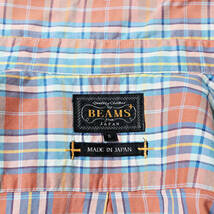 【BEAMS PLUS】ビームス プラス 定番BDシャツ 日本製 チェックシャツ ボタンダウン Sサイズ_画像6
