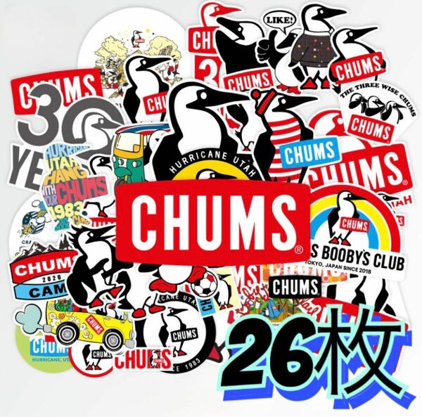 26枚　CHUMS チャムス　防水ステッカー アウトドア系