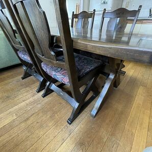 ダイニングセット karimoku RUSTIC ダイニングテーブル/チェア4脚 合計5点セット カリモク アンティーク 直接引き取り歓迎 の画像5