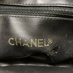 CHANEL シャネル マトラッセ チェーンショルダー/トートバッグ ココチャーム オールド ヴィンテージ ブラックレザーの画像10