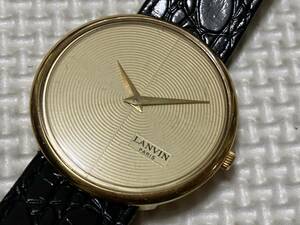 LANVIN PARIS Lanvin antique men's hand winding wristwatch 52612