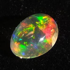 【24632】小粒だけどネオン遊色輝く天然ウォーターオパールルース0.44ct の画像1