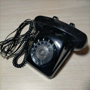  Showa Retro black telephone 601-A2 NTT dial telephone machine black 