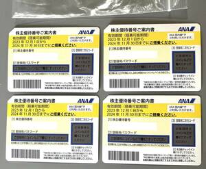 ★ANA全日空株主優待券4枚(2024年11/30迄)