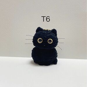 黒猫ちゃんの編みぐるみキーホルダーT6