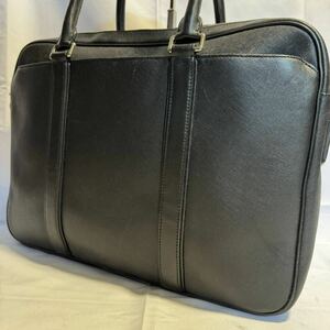 極美品 A4 COACH コーチ ビジネスバッグ ブリーフケース トートバッグ メトロポリタン ブラック 黒 レザー 本革 大容量 メンズ ビジネス