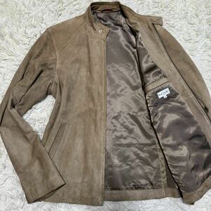 ultimate beautiful goods rare L size Paul smith Paul Smith rider's jacket leather jacket sheep leather ram leather original leather Brown tea men's gentleman clothes 