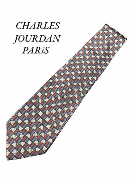 【美品】CHARLES JOURDAN ネクタイ　シルク　イタリア製