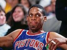 【訳あり】 NBA RODMAN #10 デニス・ロッドマン PISTONS デトロイト・ピストンズ ユニフォーム バッドボーイズ ゲームシャツ_画像2