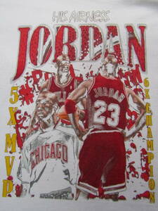 【未使用品】 NBA JORDAN ＃23 BULLS シカゴ・ブルズ ★ コントラスト Tシャツ ユニフォーム　XL　白　ホワイト
