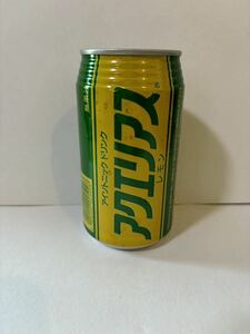 空缶 昭和レトロ アクエリアスレモン 1989年製造レトロ缶 当時物 空き缶 旧車 ブリパイ レトロ