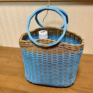 クラフトバンドバッグ 水色