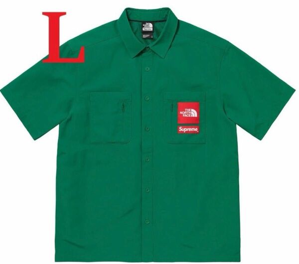 supreme x The North Face Trekking S/S Shirt Dark Green サイズM